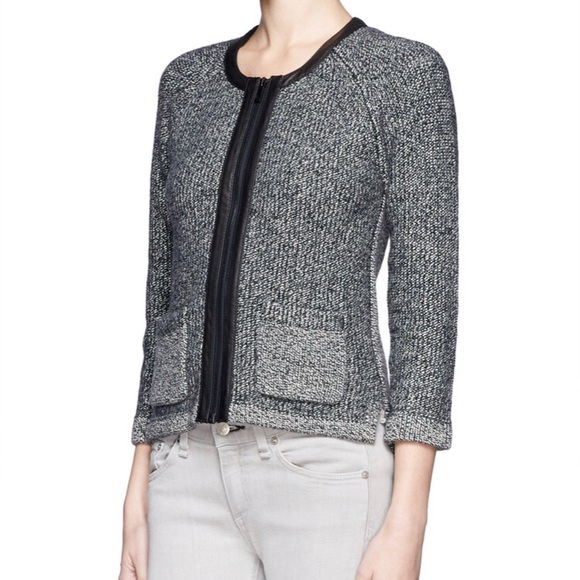 Rag and Bone Cardigan with leather trim - Picture 1 of 3